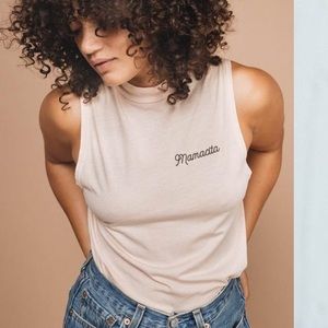 Bee & the Fox Mamacita embroidered Mock Tank